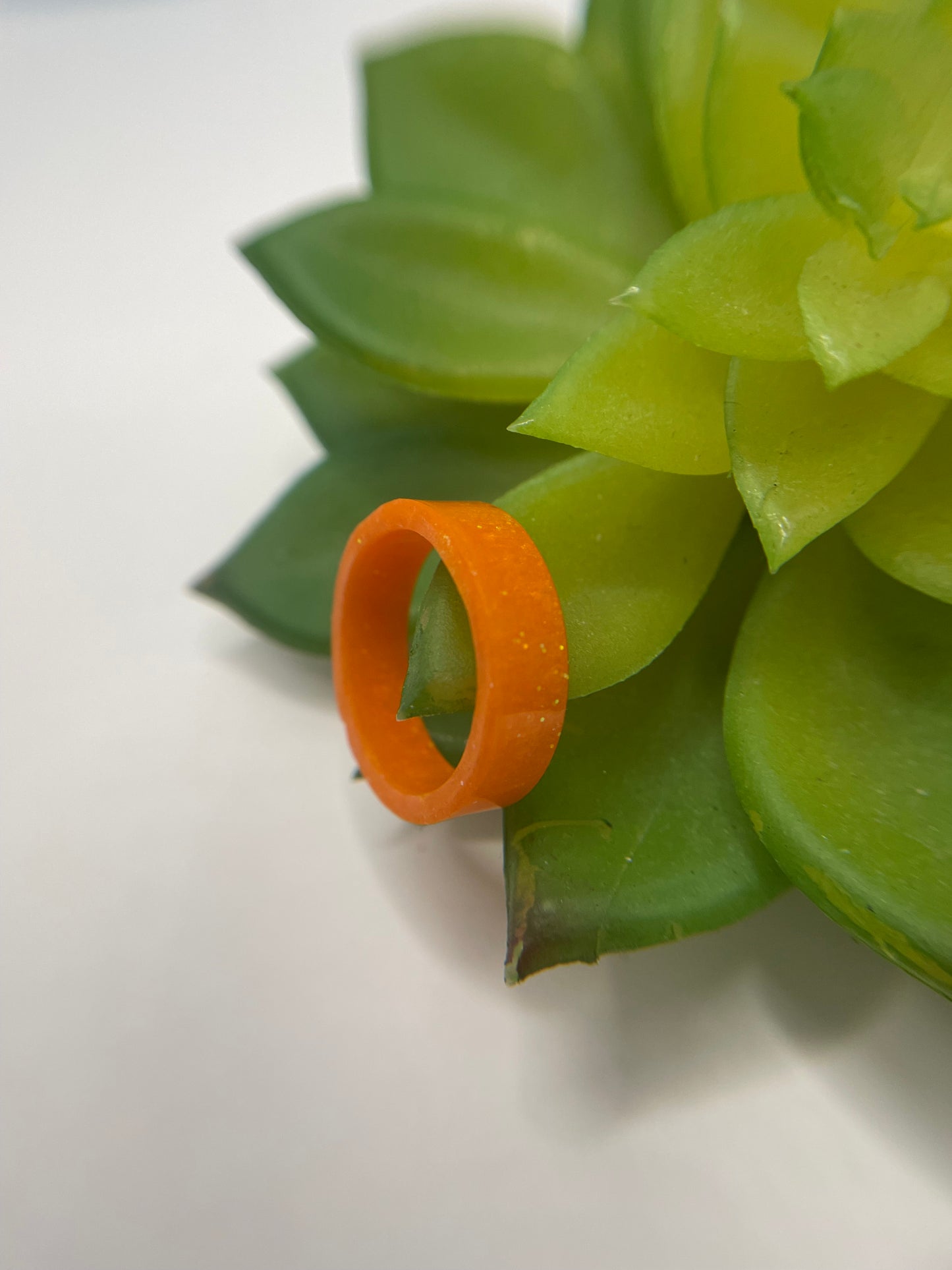 Orange Resin Ring-Size 8US