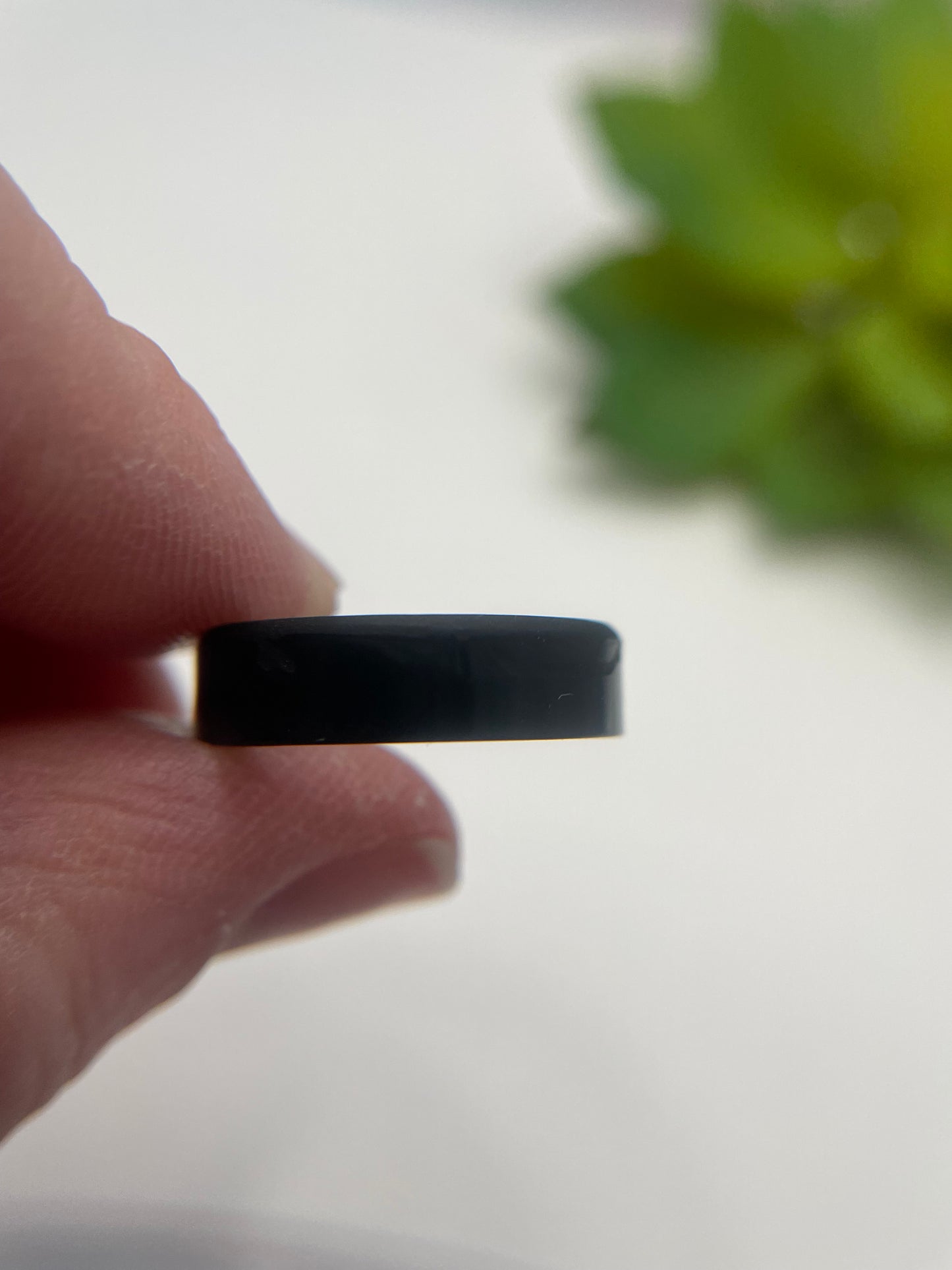 Slim Black Resin Rings-Size 7½US