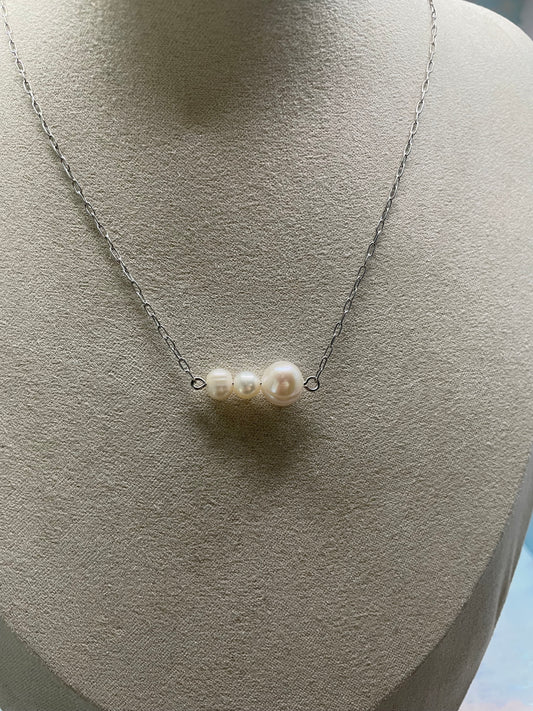Freshwater Pearl Necklace-Stainless Steel
