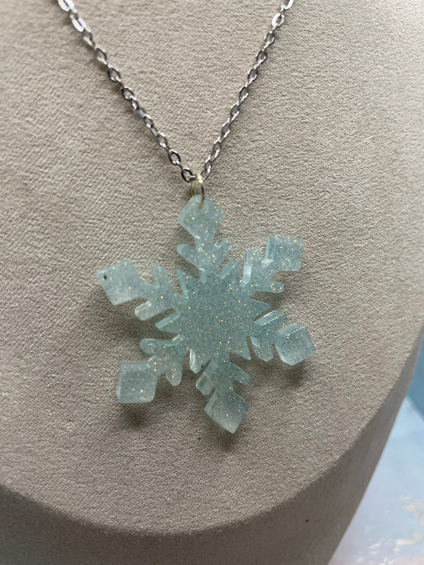 Collier Flocon de Neige Scintillant-Acier Inoxydable