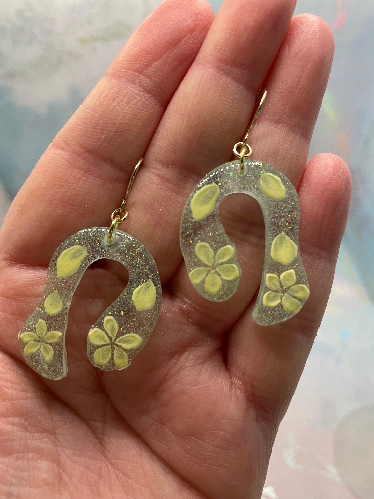 Sparkly Organic Arch Earrings-Stainless Steel+Nickel Free