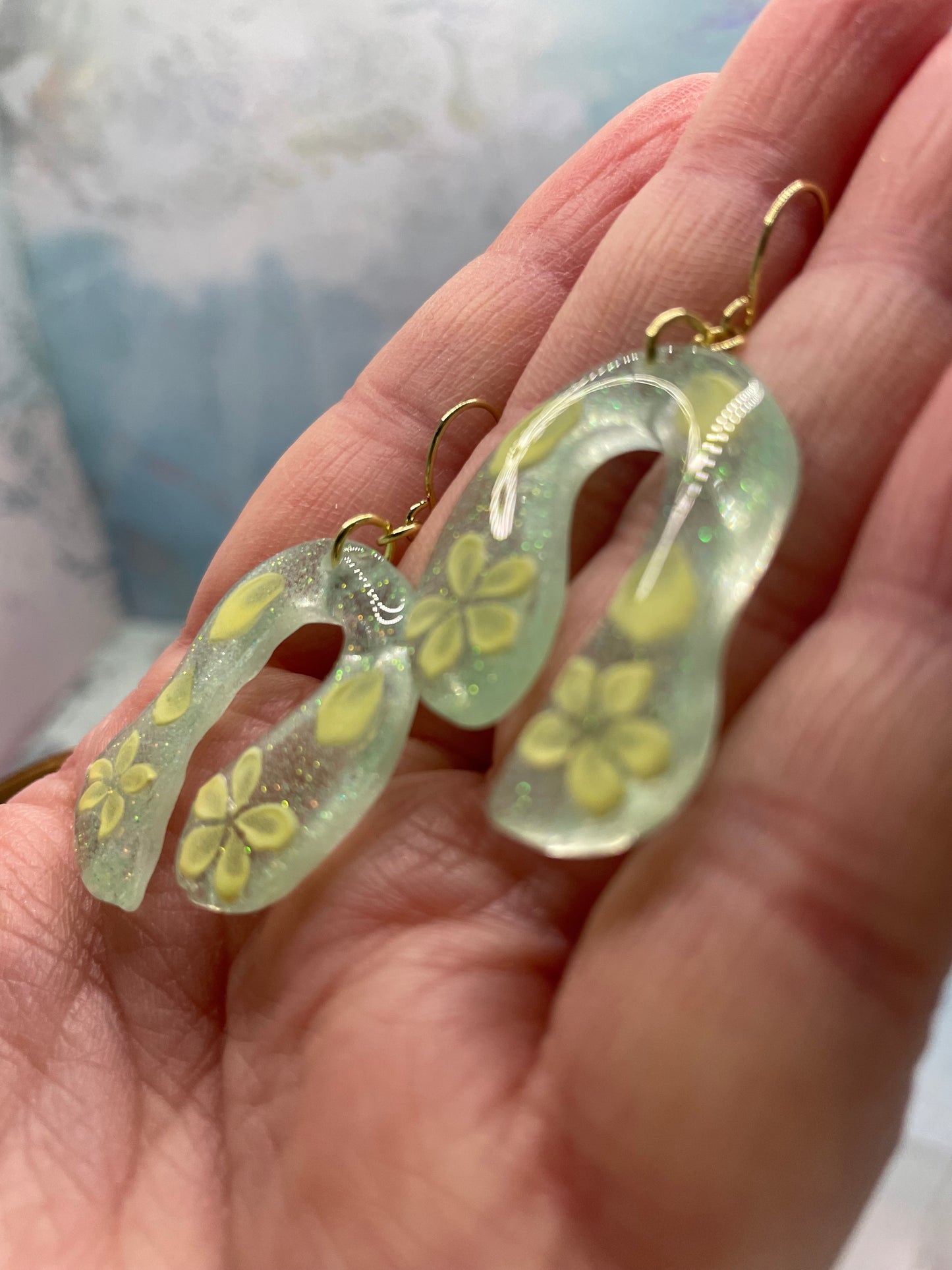 Sparkly Organic Arch Earrings-Stainless Steel+Nickel Free