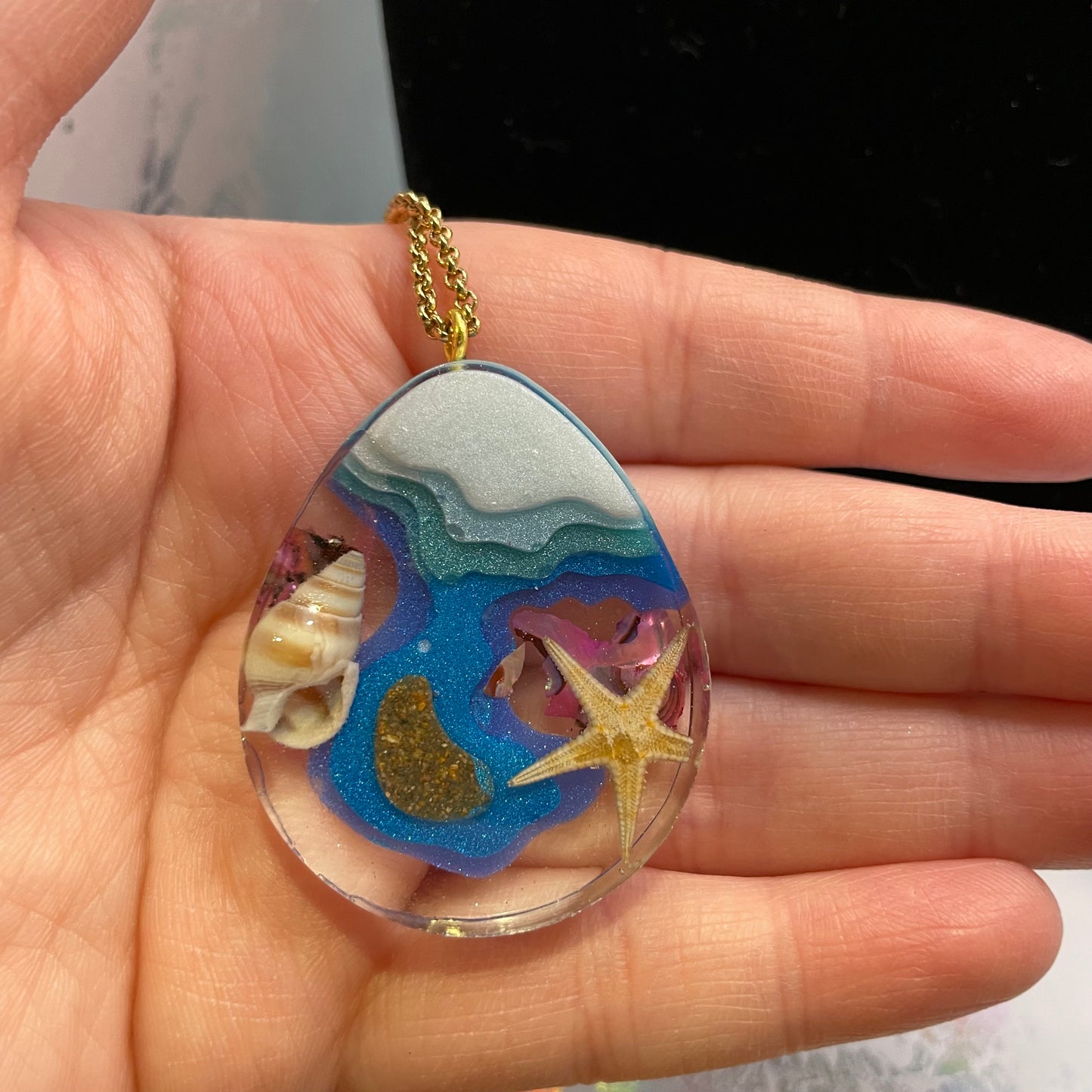 Collier Goutte Ocean 25'' - Acier Inoxydable