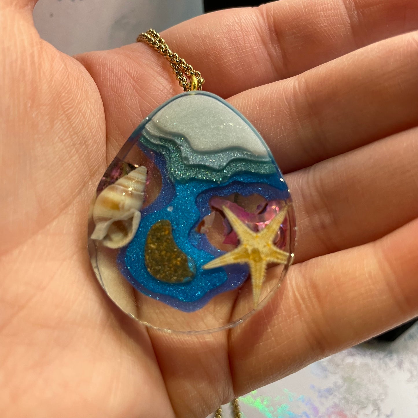 Collier Goutte Ocean 25'' - Acier Inoxydable