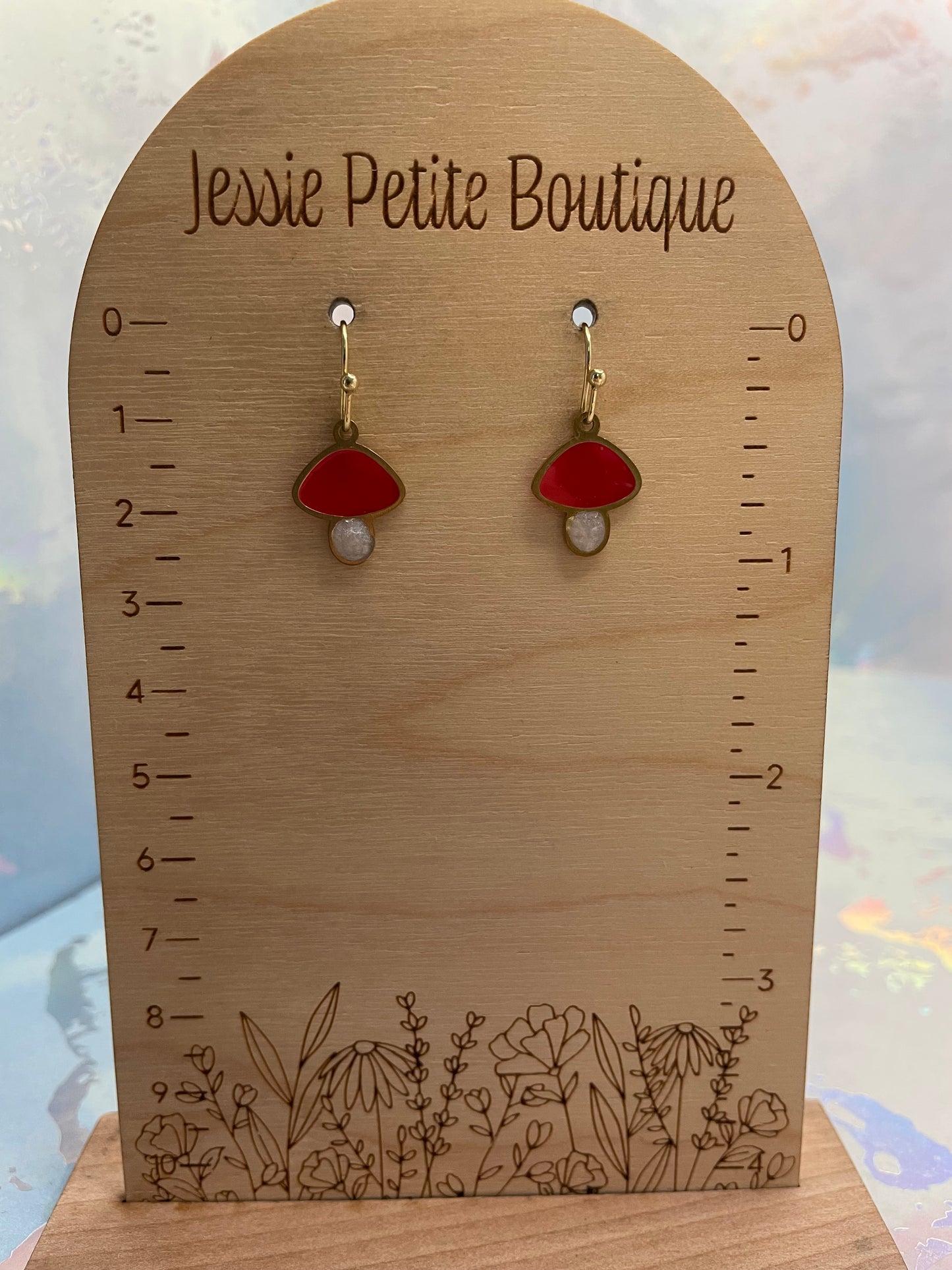 Tiny Mushroom Earrings