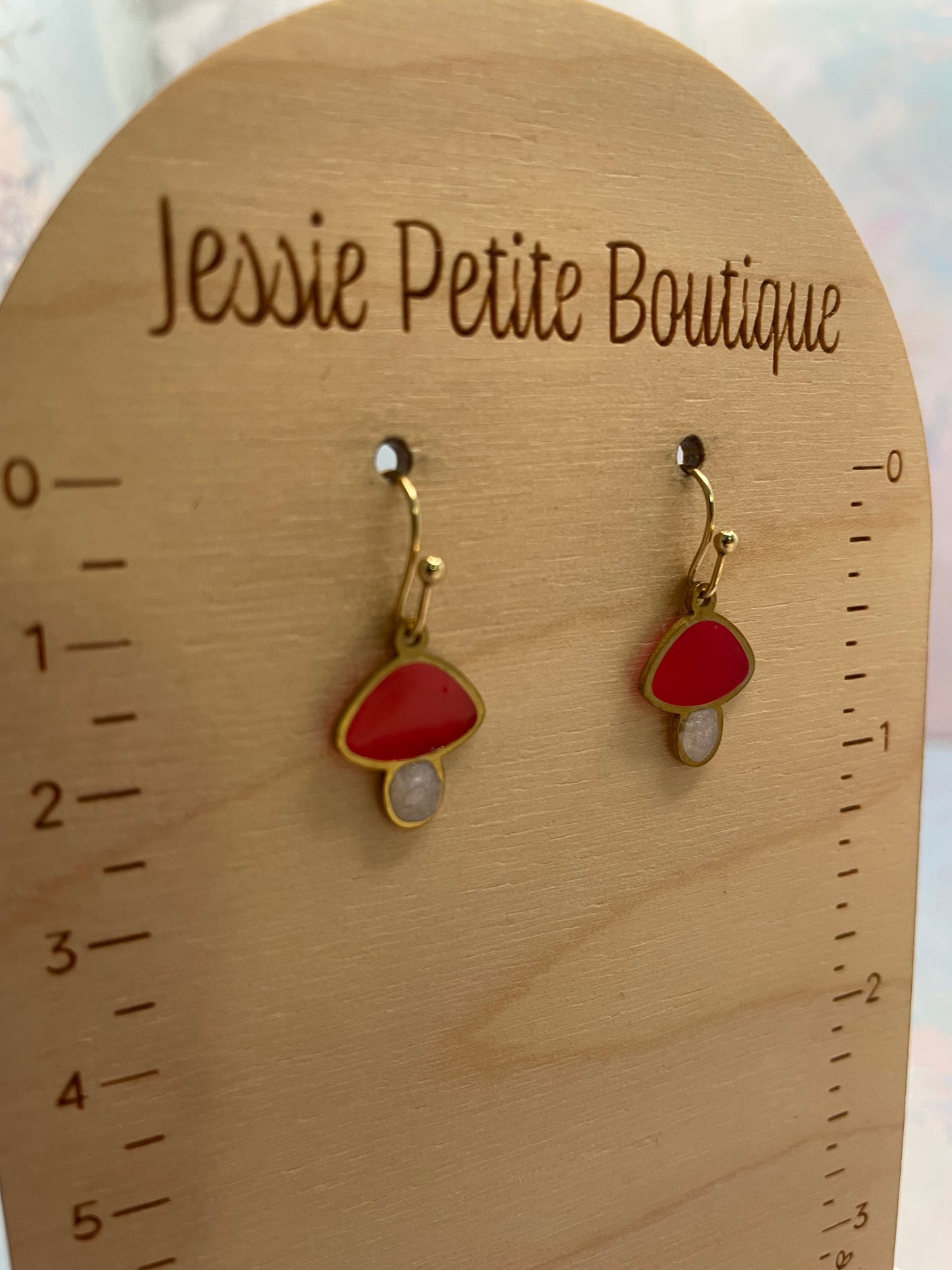 Tiny Mushroom Earrings
