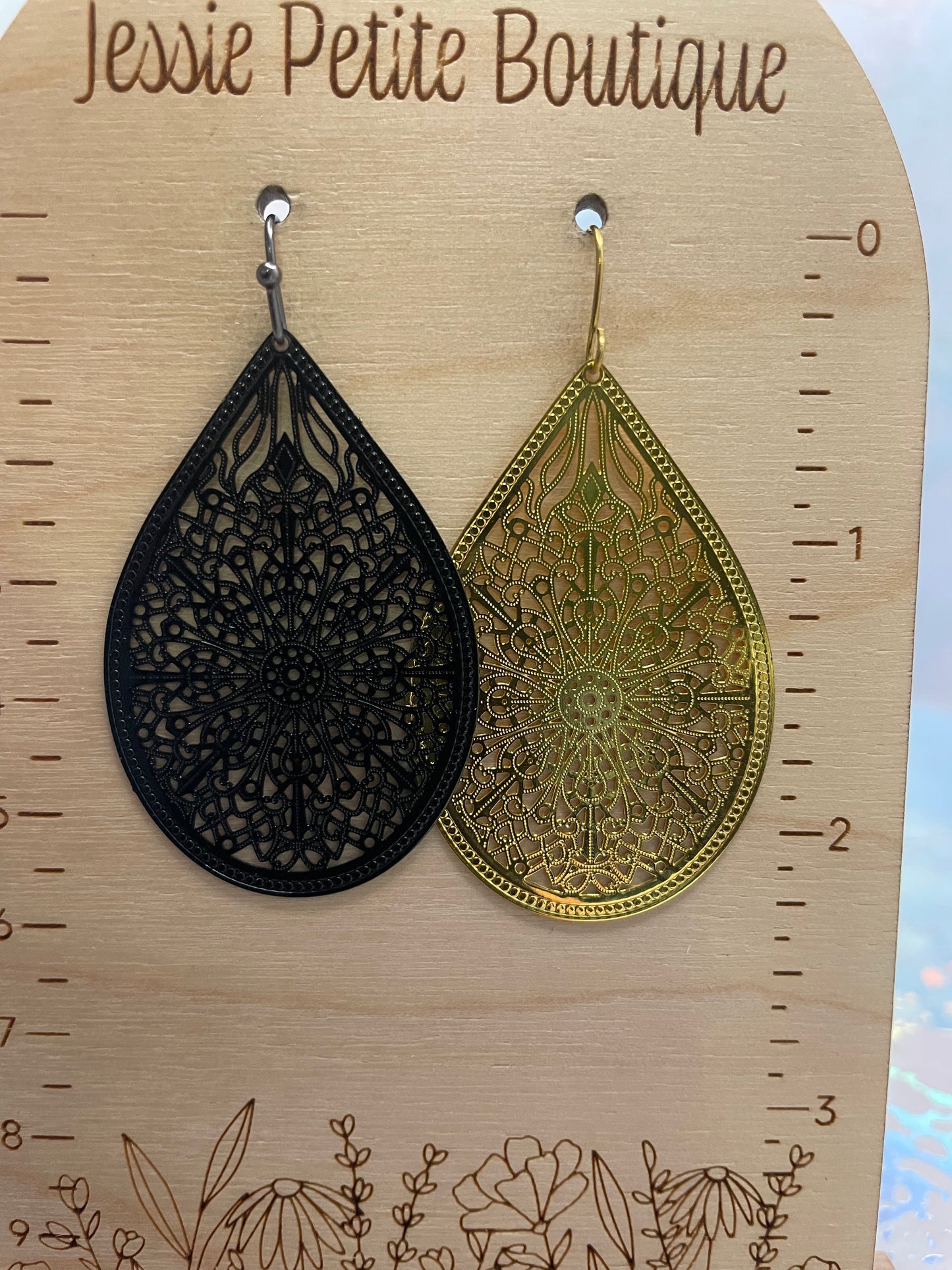 Boucles d’oreilles goutte filigrane-Sans Nickel