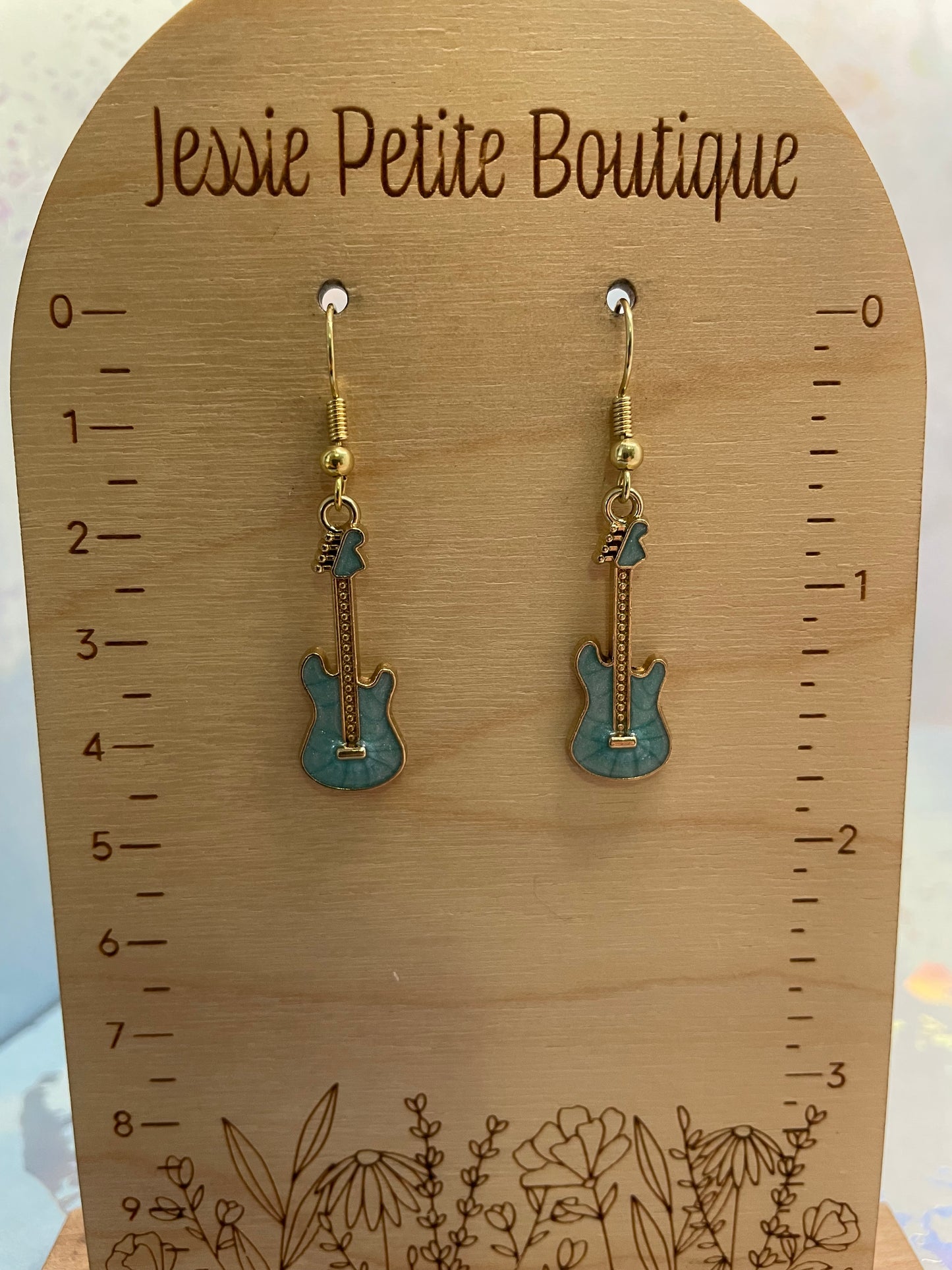 Boucles d’oreilles guitare électrique mini –Sans Nickel