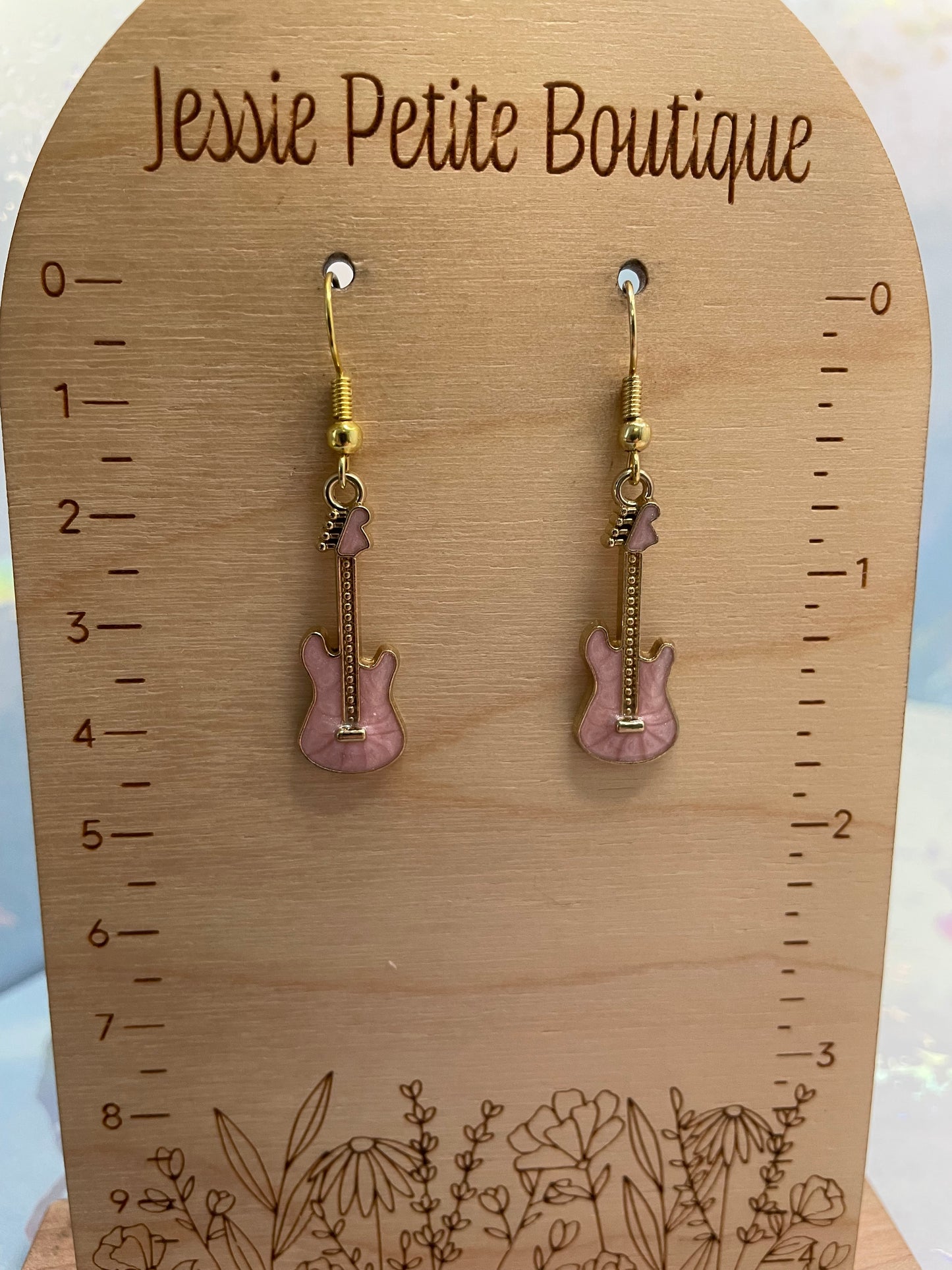 Boucles d’oreilles guitare électrique mini –Sans Nickel