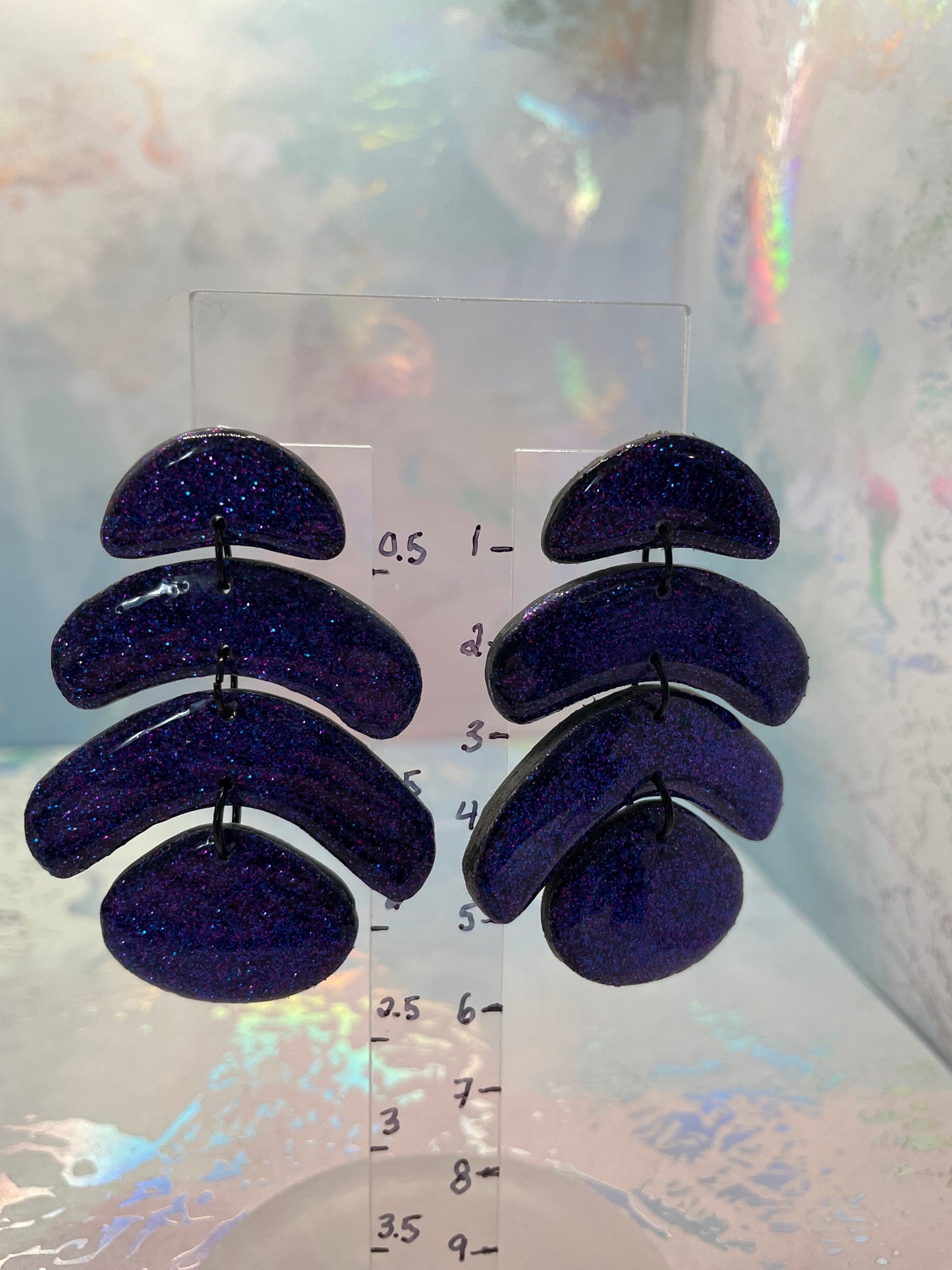 Boucles d’oreilles pendantes sculpturales-Sans Nickel