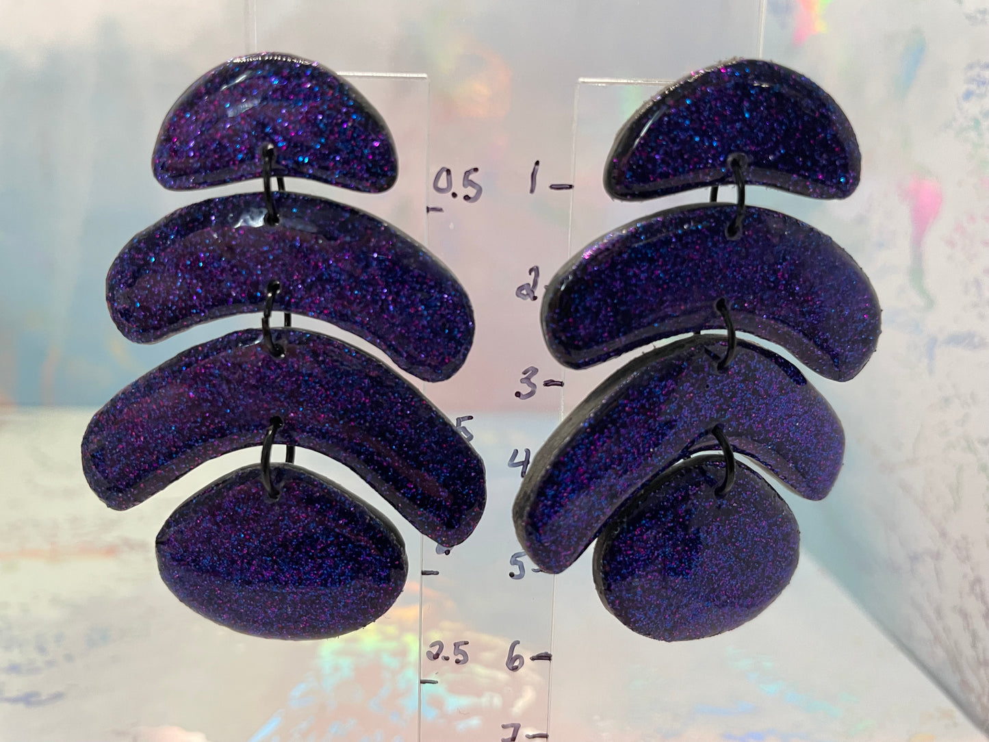 Boucles d’oreilles pendantes sculpturales-Sans Nickel