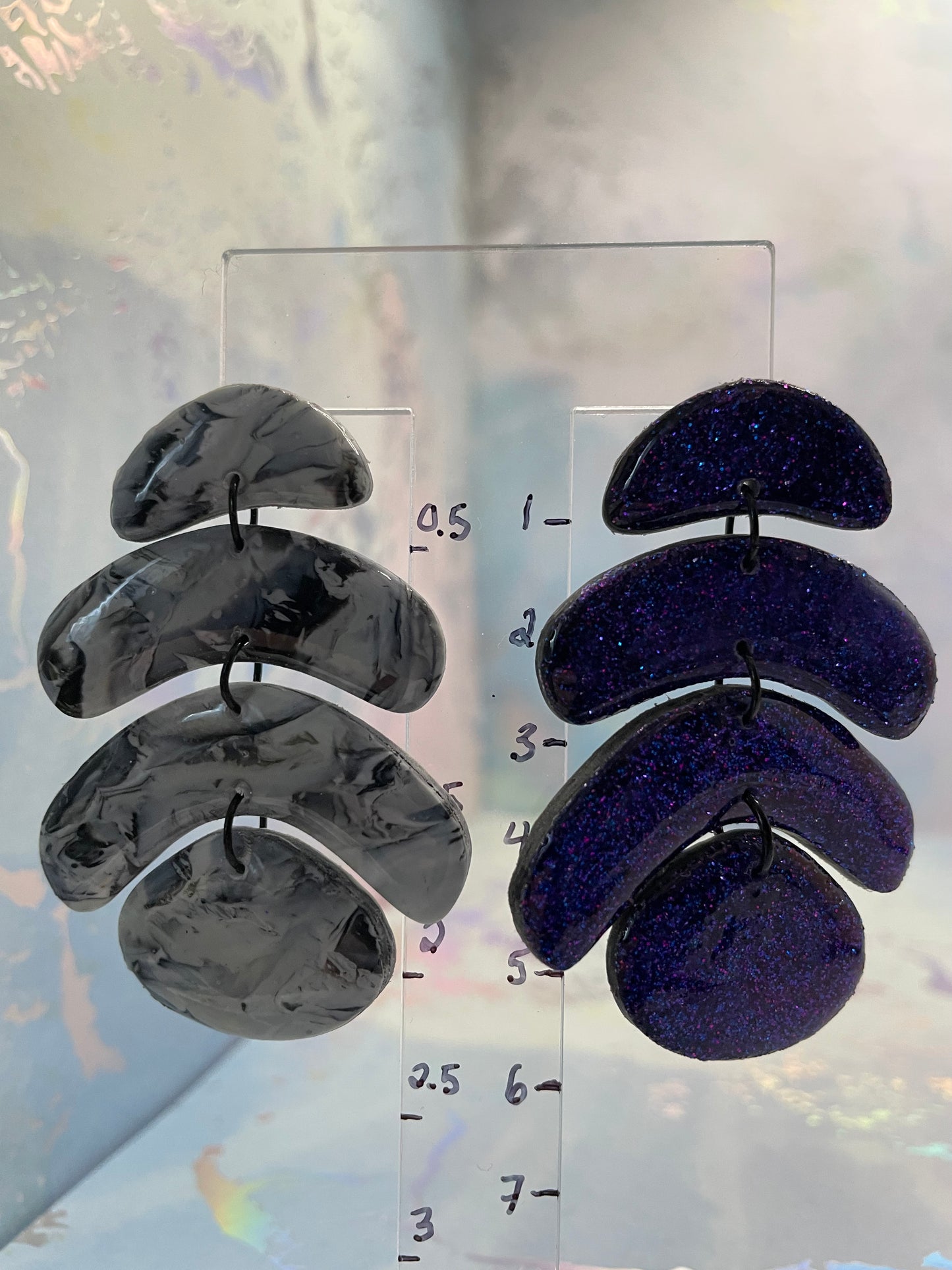 Boucles d’oreilles pendantes sculpturales-Sans Nickel