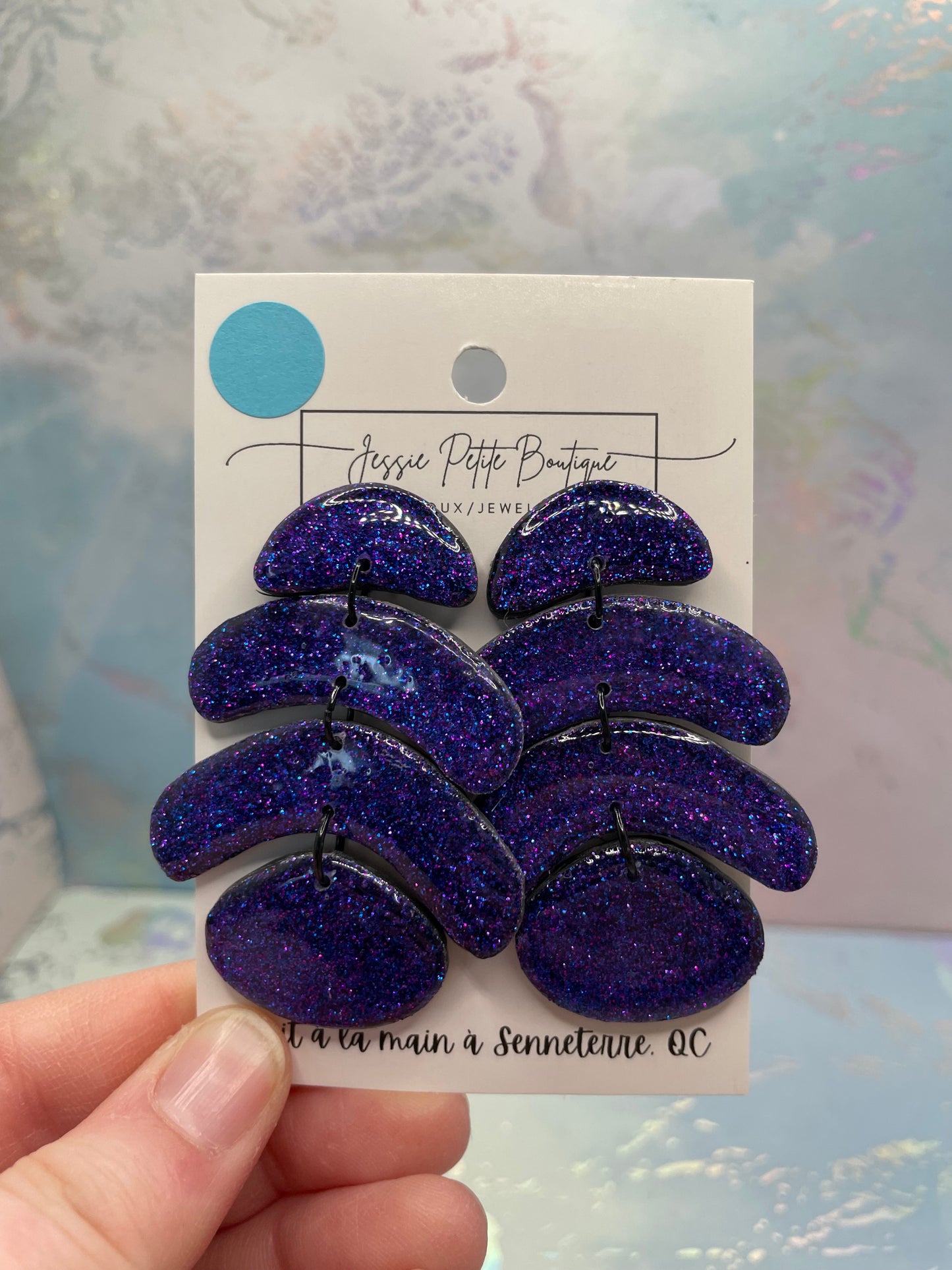 Boucles d’oreilles pendantes sculpturales-Sans Nickel