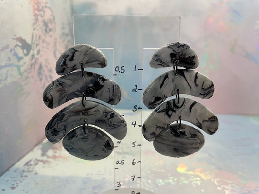 Sculptural Dangle Earrings-Nickel Free