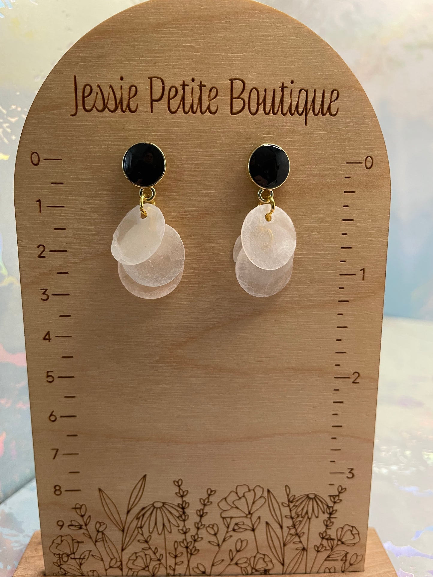Boucles d’oreilles avec coquillage blanc pendant-Sans Nickel