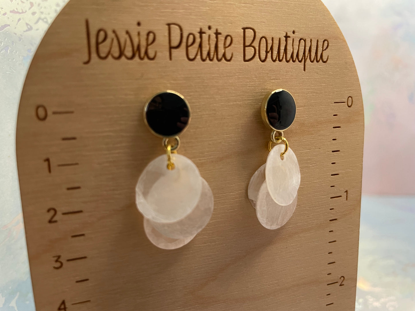 Boucles d’oreilles avec coquillage blanc pendant-Sans Nickel