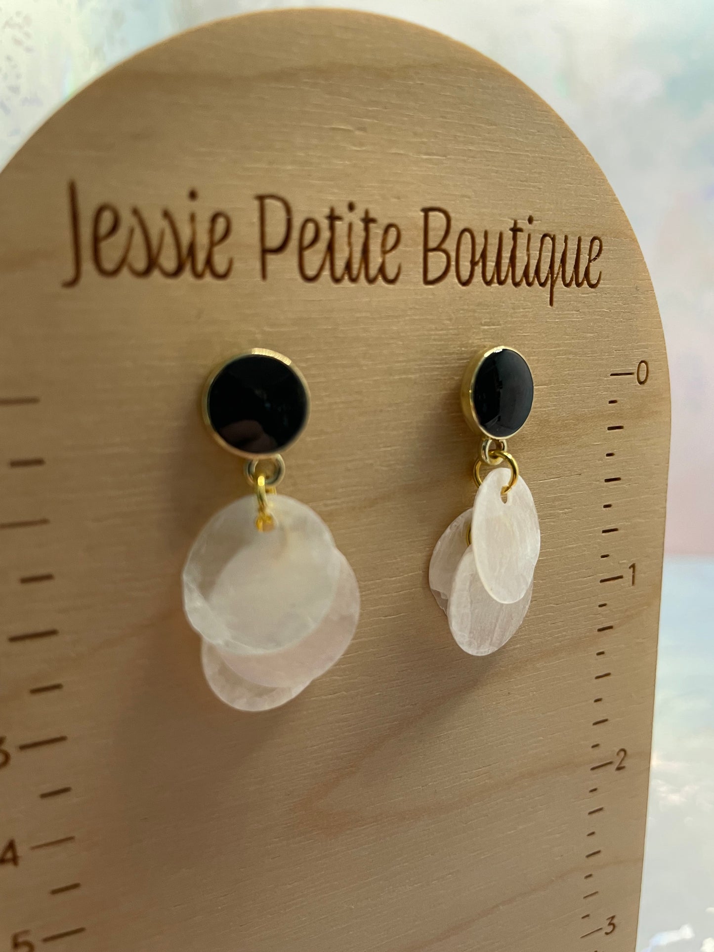 Boucles d’oreilles avec coquillage blanc pendant-Sans Nickel