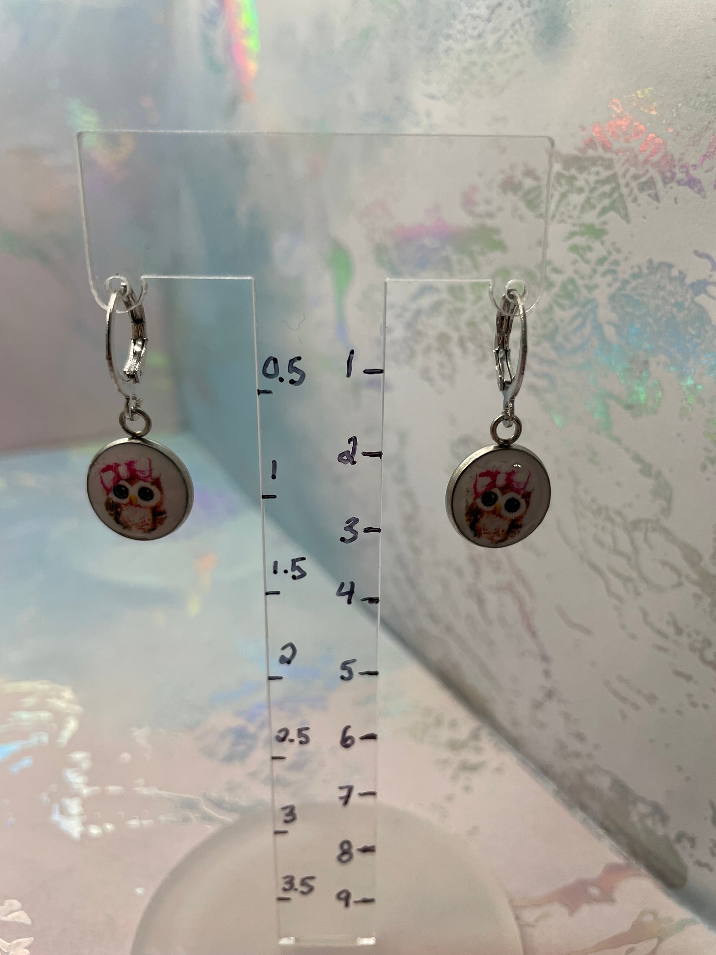 Boucles d’oreilles hibou dormeuse sans nickel