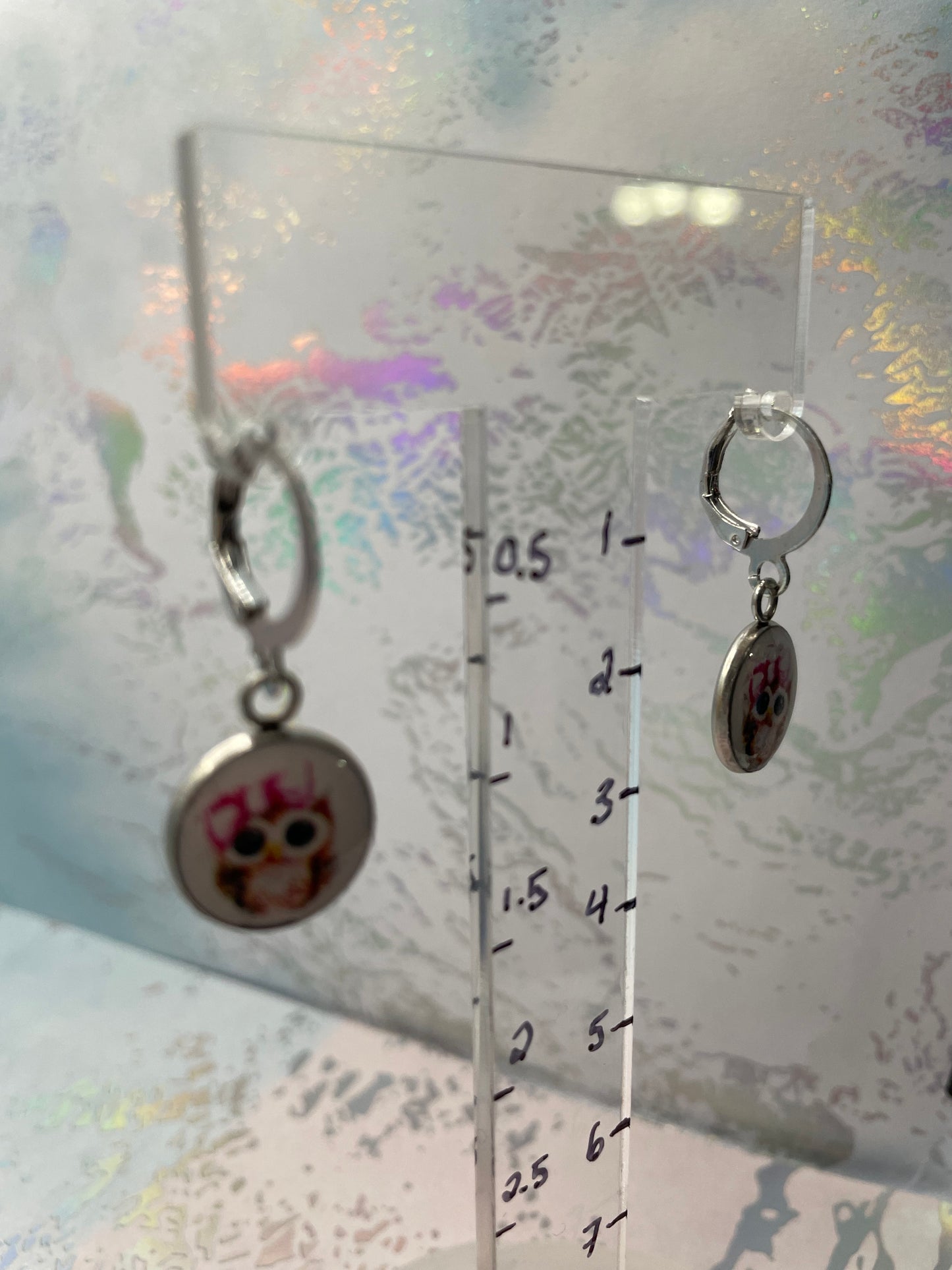 Boucles d’oreilles hibou dormeuse sans nickel