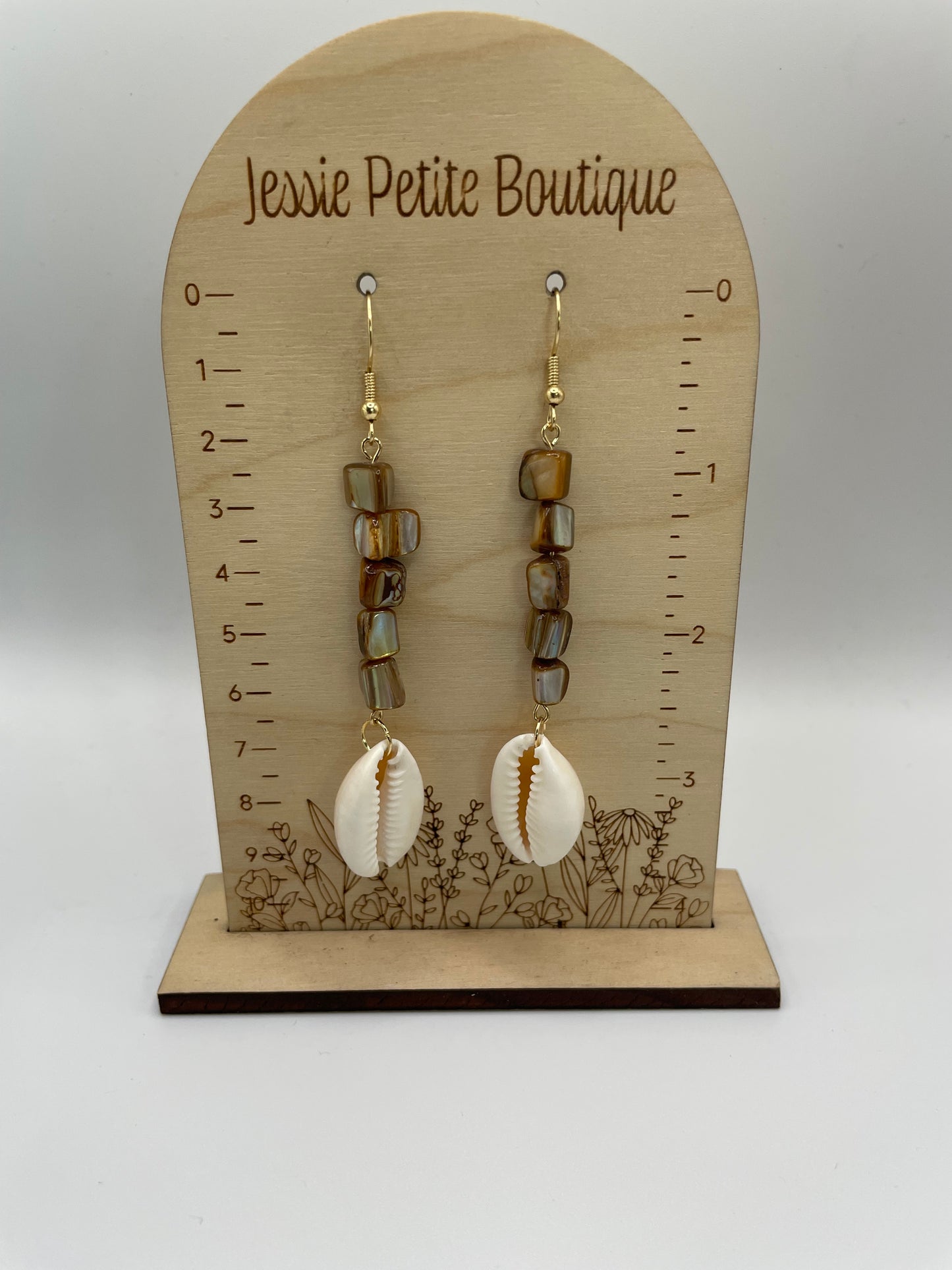 Boucles d'oreilles pendantes en coquillage