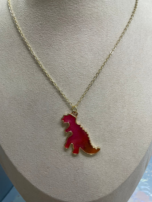 Ombre Dinosaur Necklace