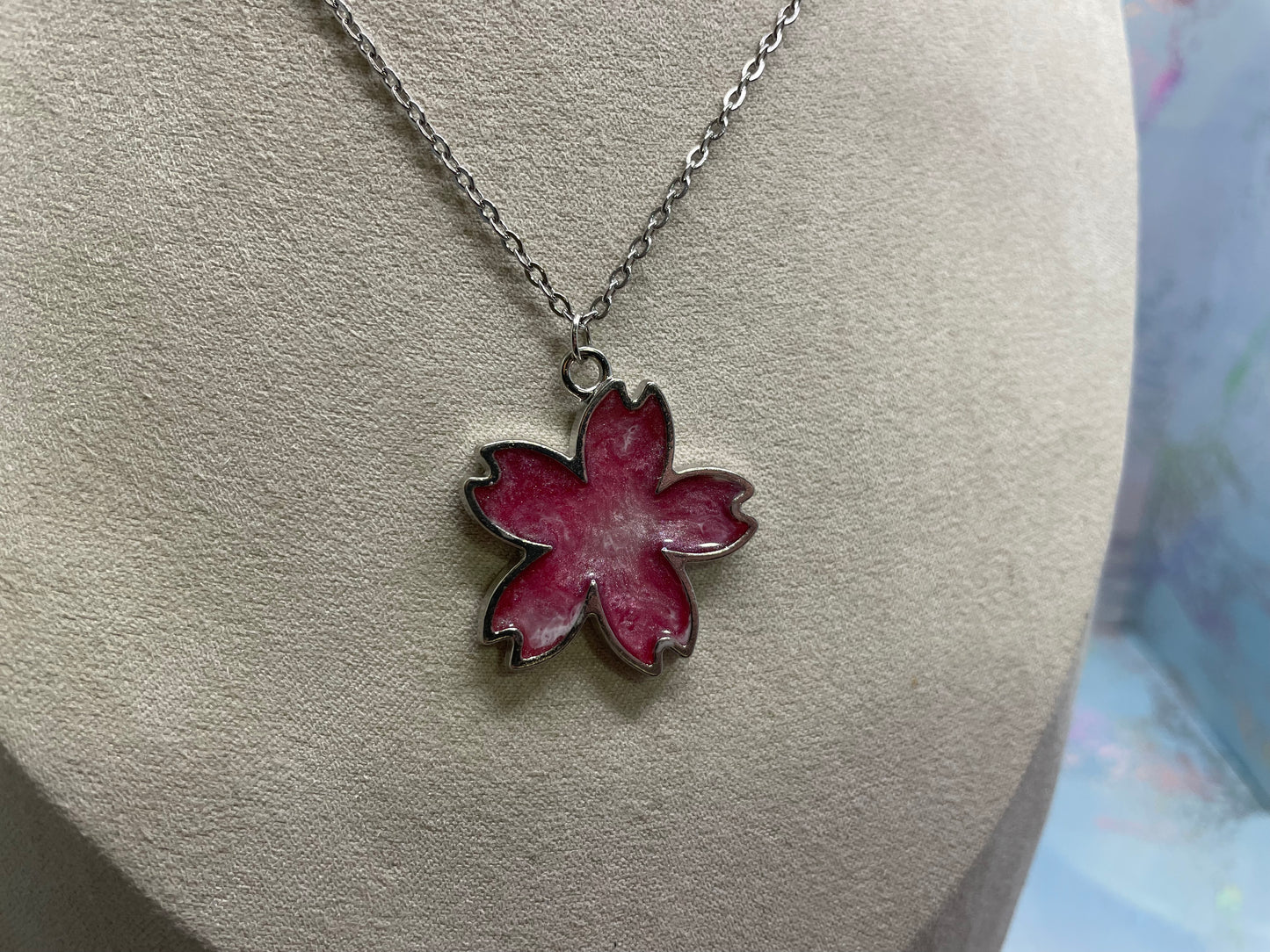 Collier Pendentif Fleur de Cerisier 