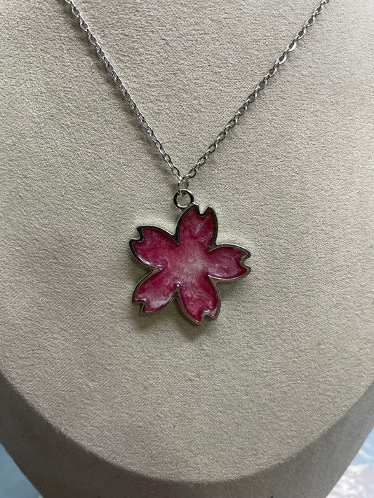 Collier Pendentif Fleur de Cerisier 