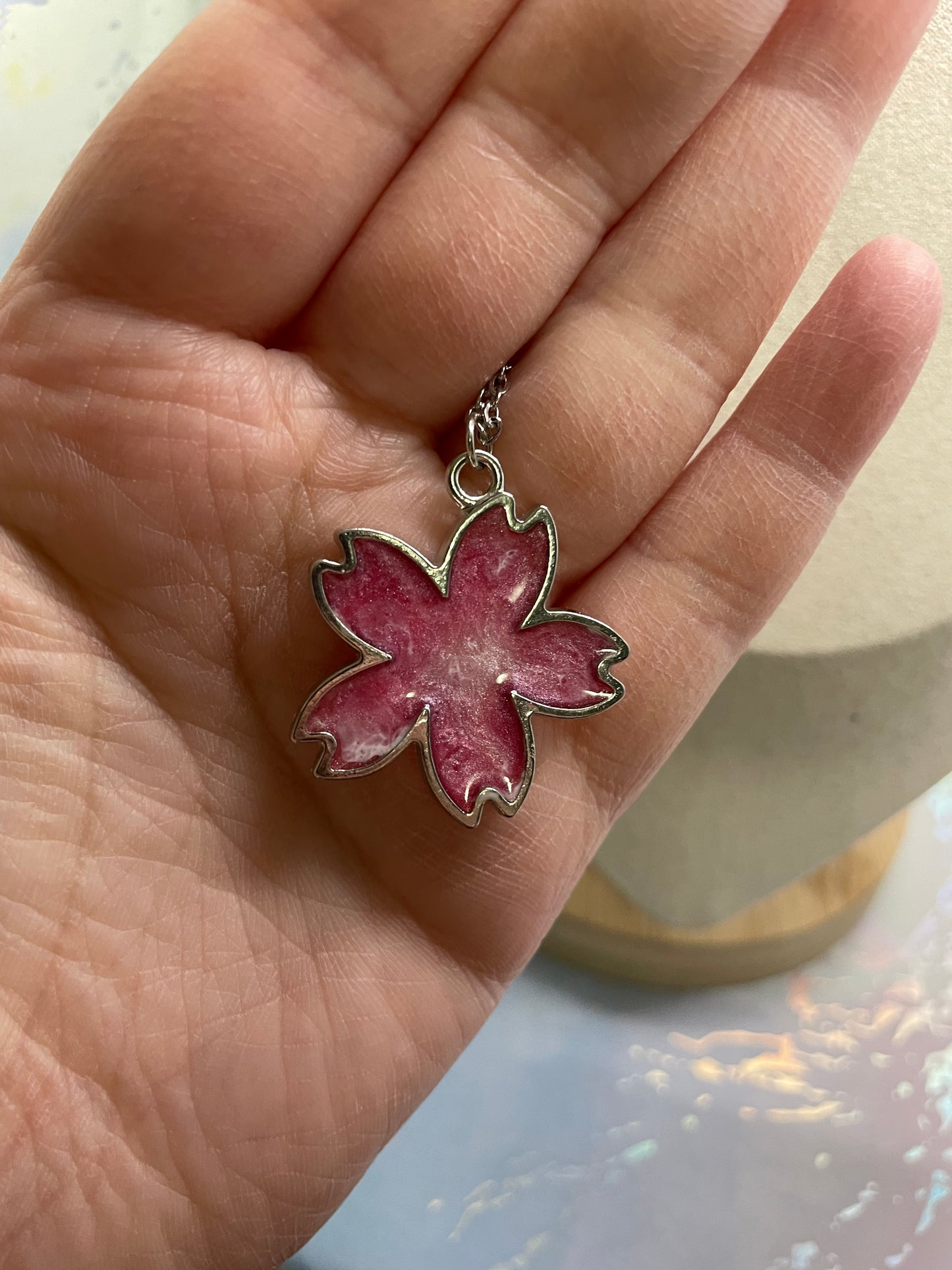Collier Pendentif Fleur de Cerisier 