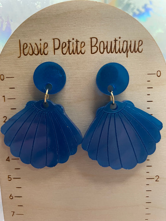 Kalita: Blue Shell Earrings