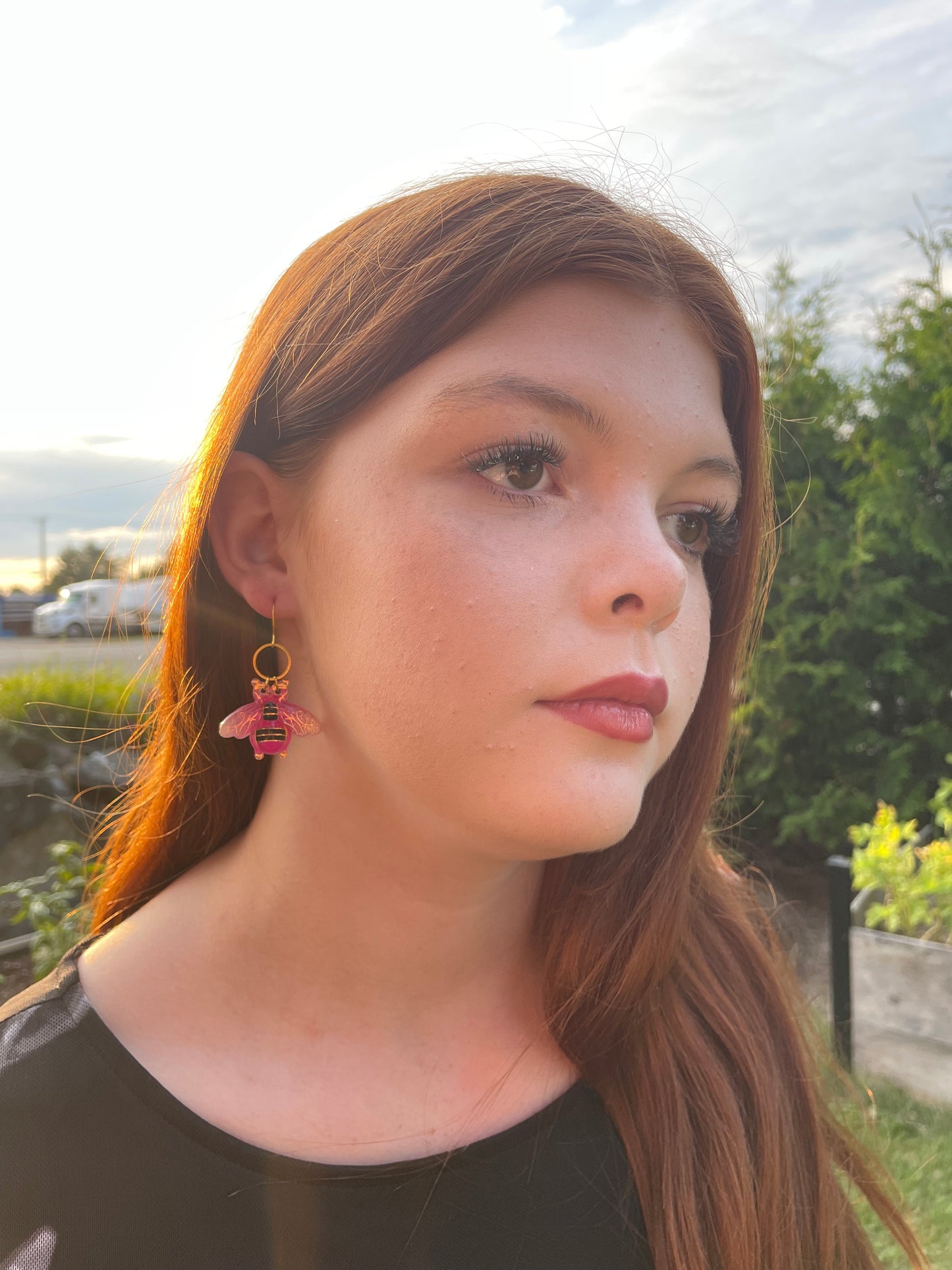 Boucles d'oreilles d'abeilles pendantes– Édition limitée