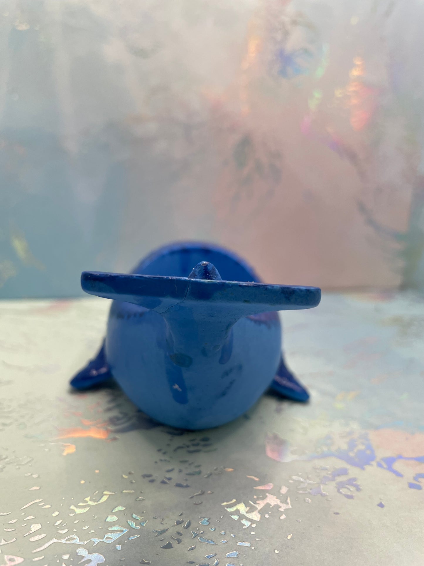 Contenant Baleine en Éco-Résine Bleu