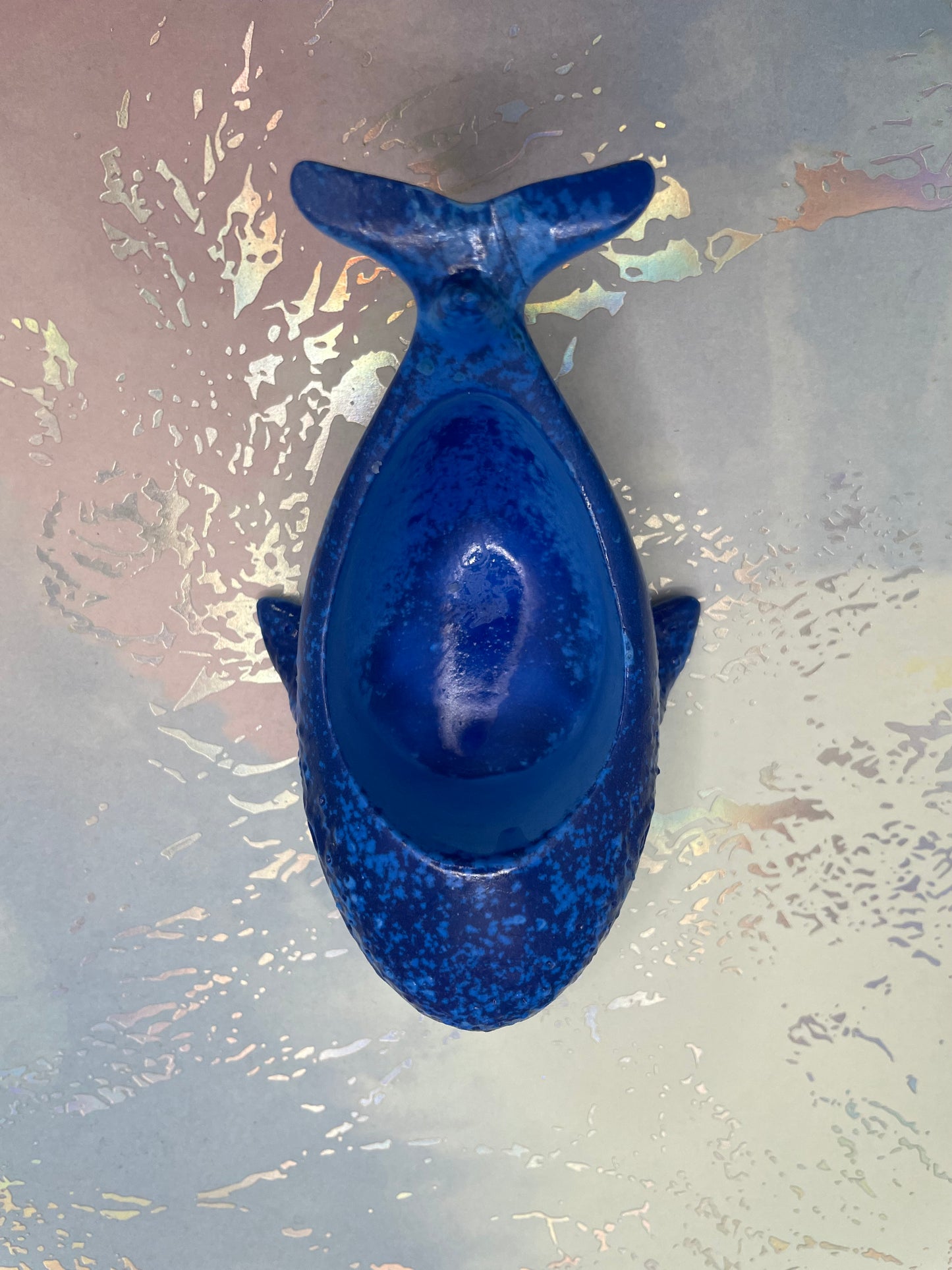 Contenant Baleine en Éco-Résine Bleu