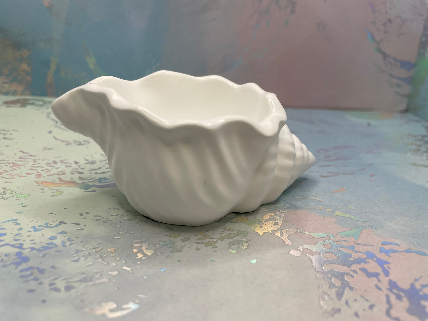 Contenant Coquillage en Éco-Résine Blanc