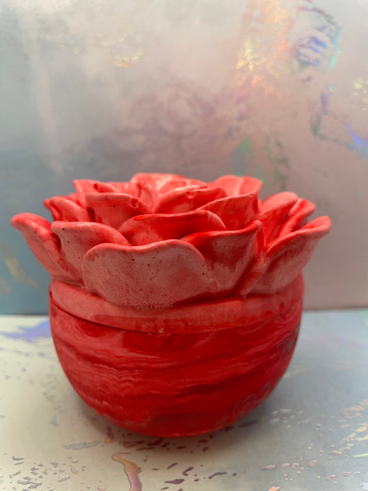 Rose Blossom Eco-Resin Container – Imperfect Piece