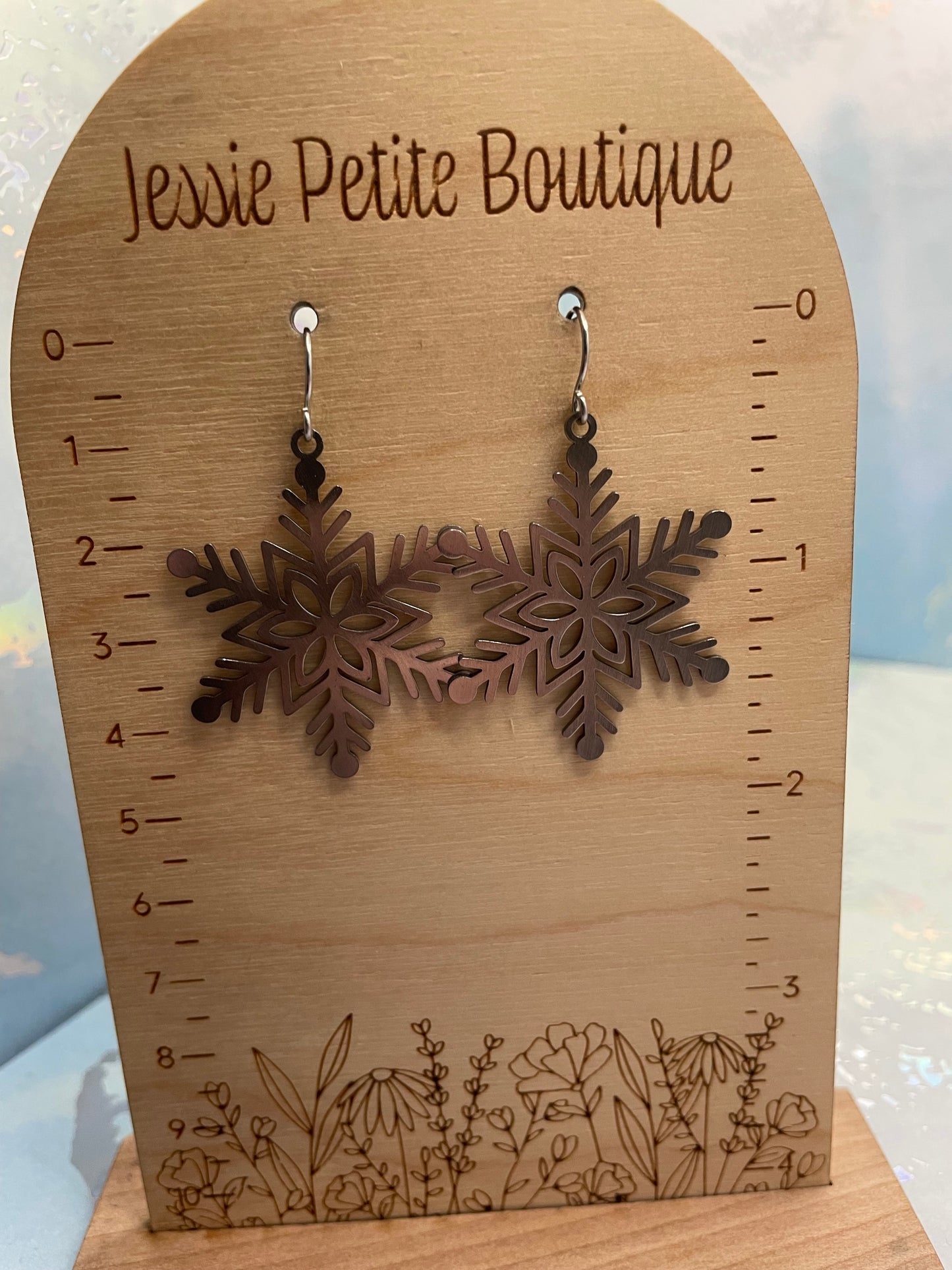 Silver Snowflake Earrings