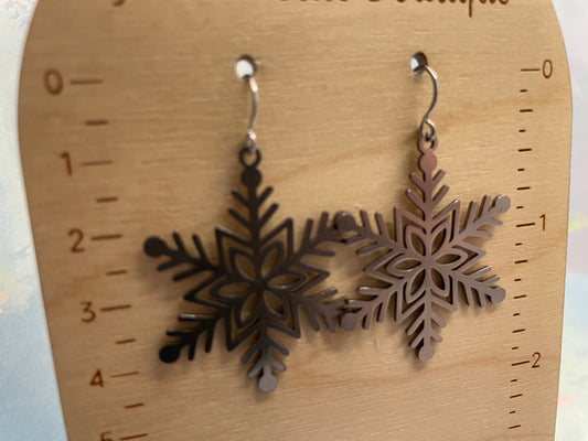 Silver Snowflake Earrings