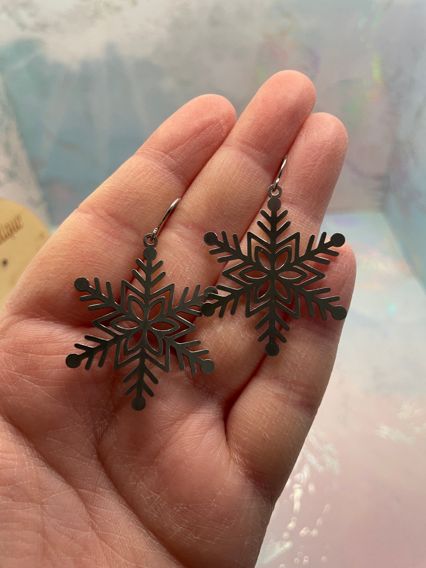 Silver Snowflake Earrings