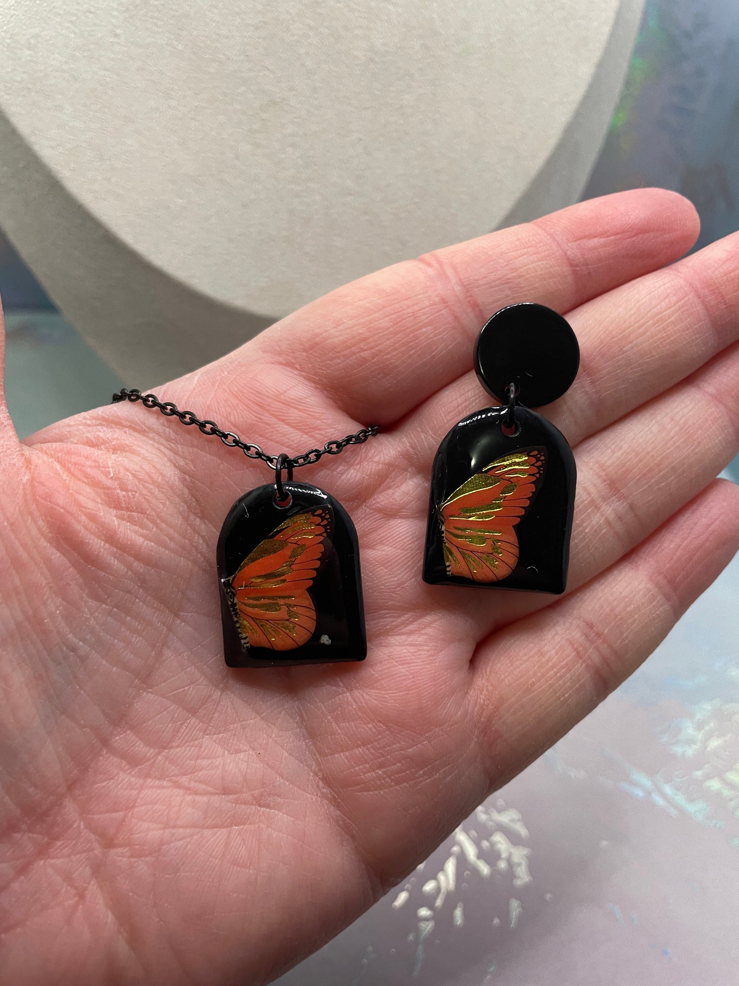 Orange Butterfly Arch Set