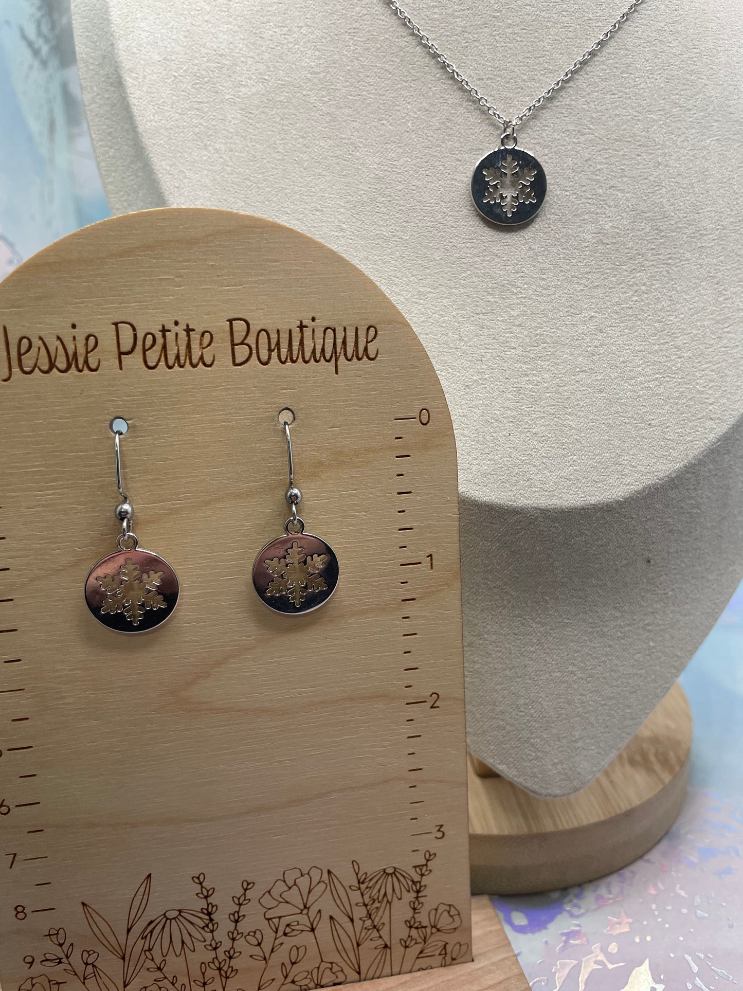 Ensemble flocon de neige argentée 18''