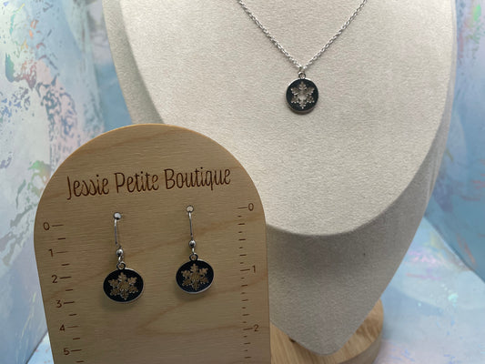 Ensemble flocon de neige argentée 18''