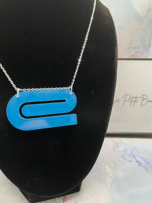 Glow-in-the-Dark "e" Shape Necklace - 25" Nickel-Free Chain
