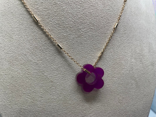 Purple Flower Necklace