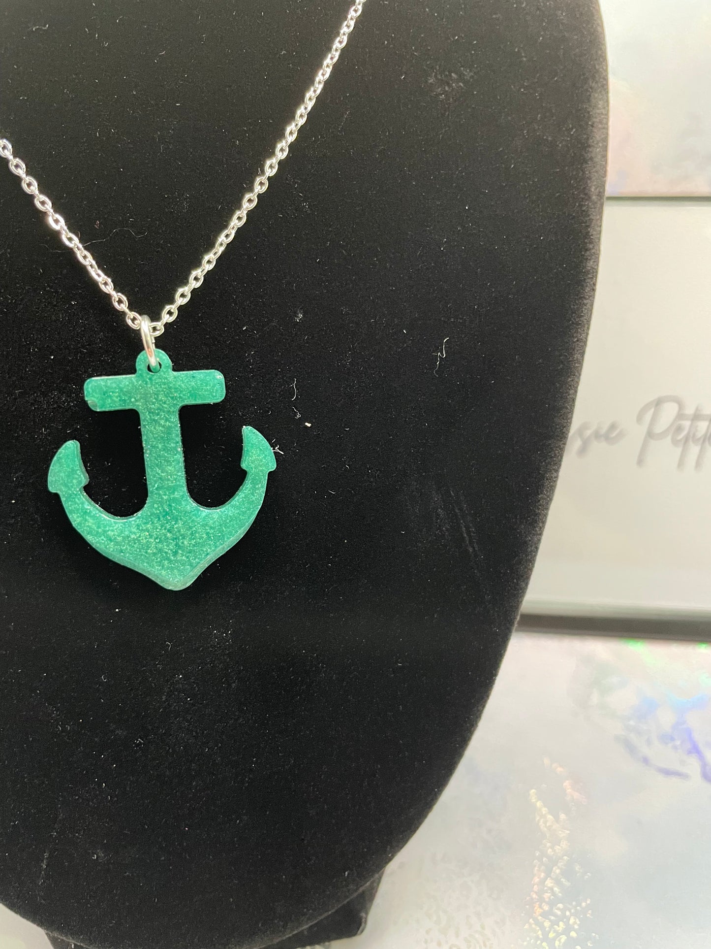 Collier pendentif ancre verter 25'' Sans Nickel