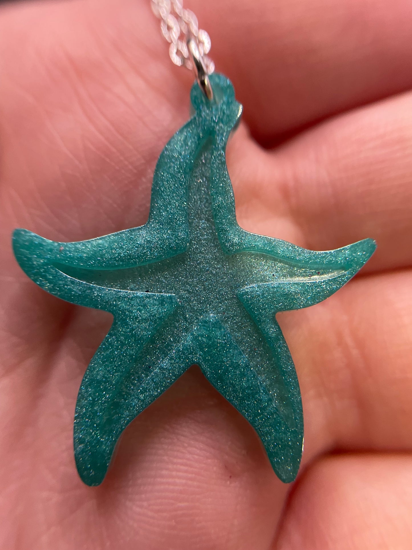 Collier étoile de mer turquoise – 24''Sans Nickel