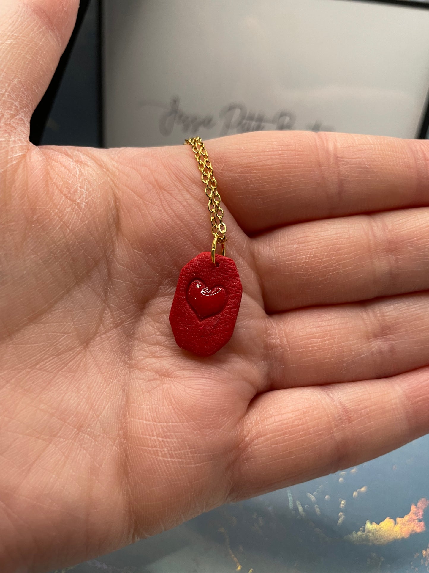 Collier petite étiquette d'amour- 22"