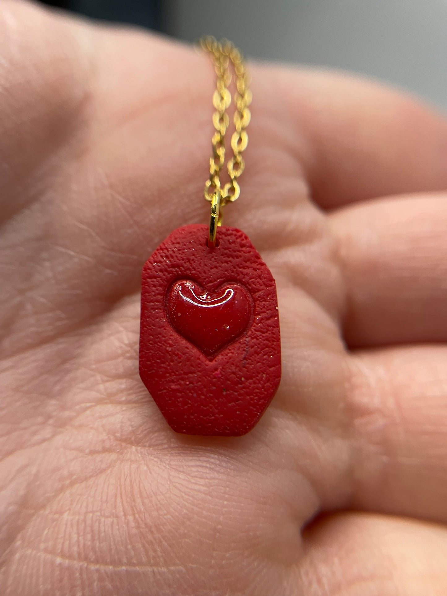 Collier petite étiquette d'amour- 22"