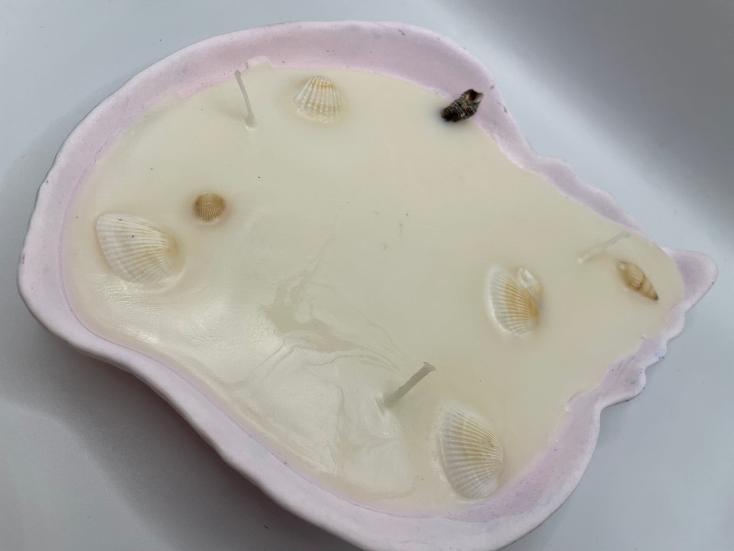 Pink Shell Eco-Resin Candle – Soy Wax with Eucalyptus Essential Oil