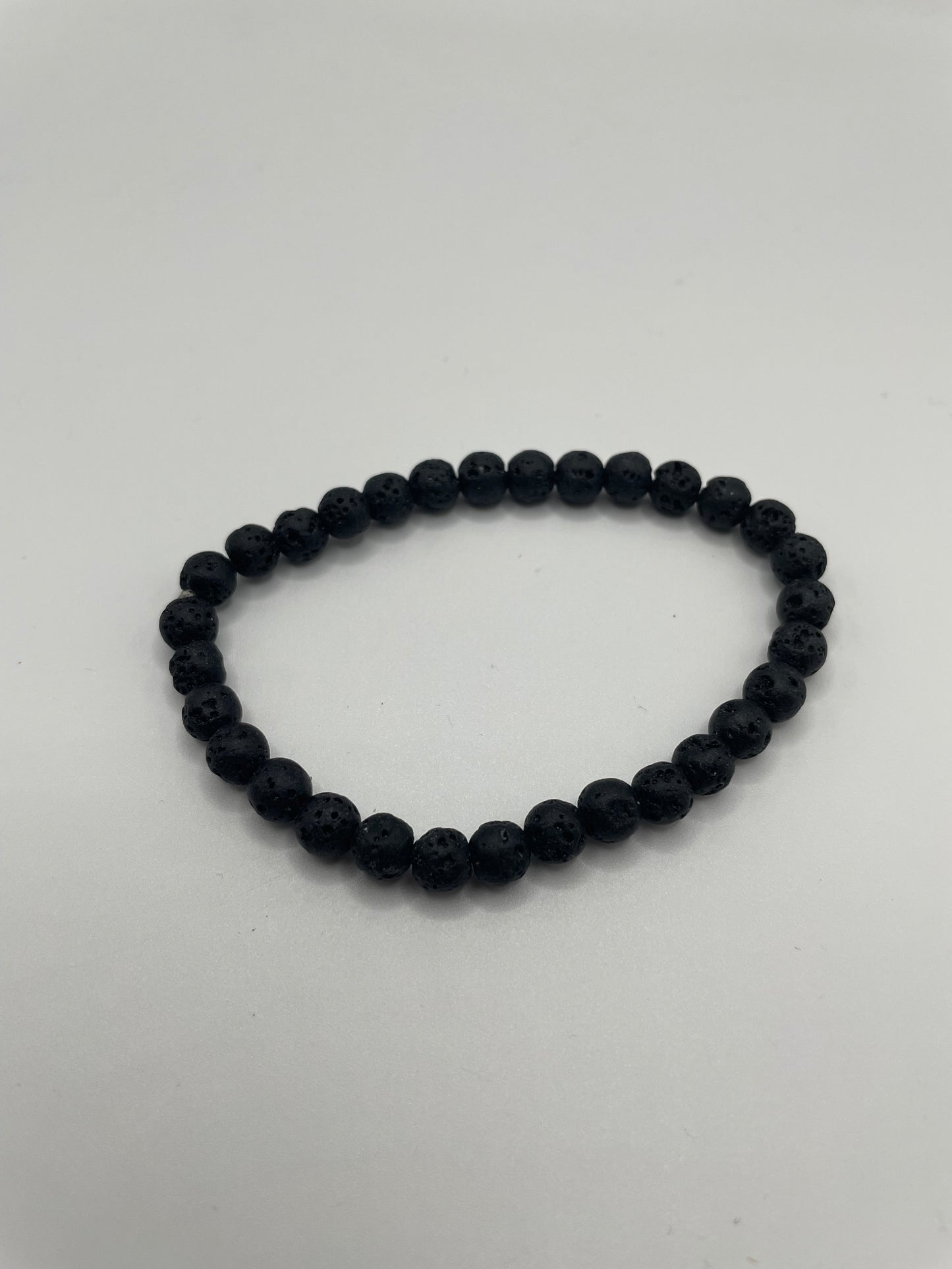 Black Lava Stone Beaded Bracelet