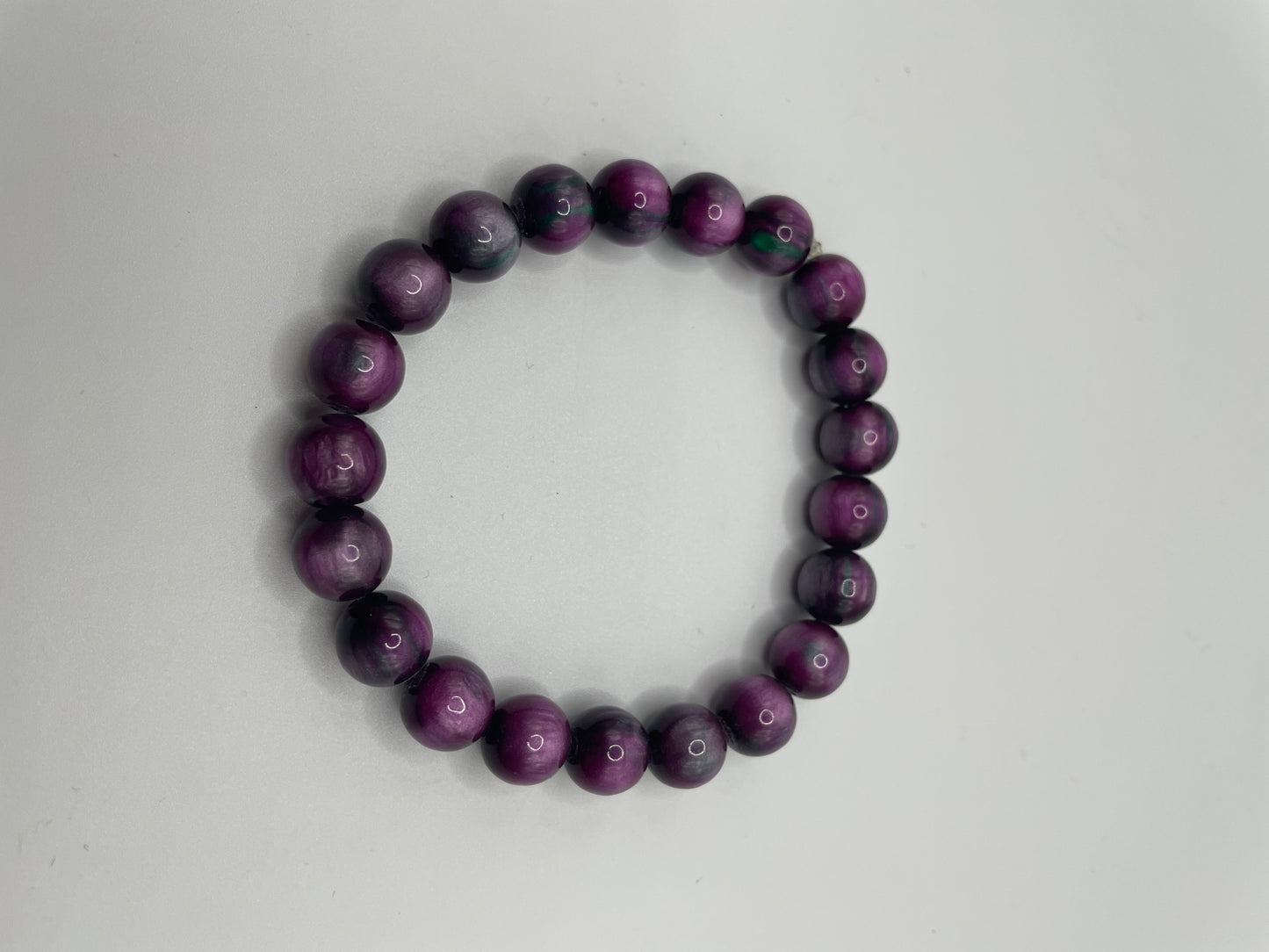 Purple Cat’s Eye Beaded Bracelet