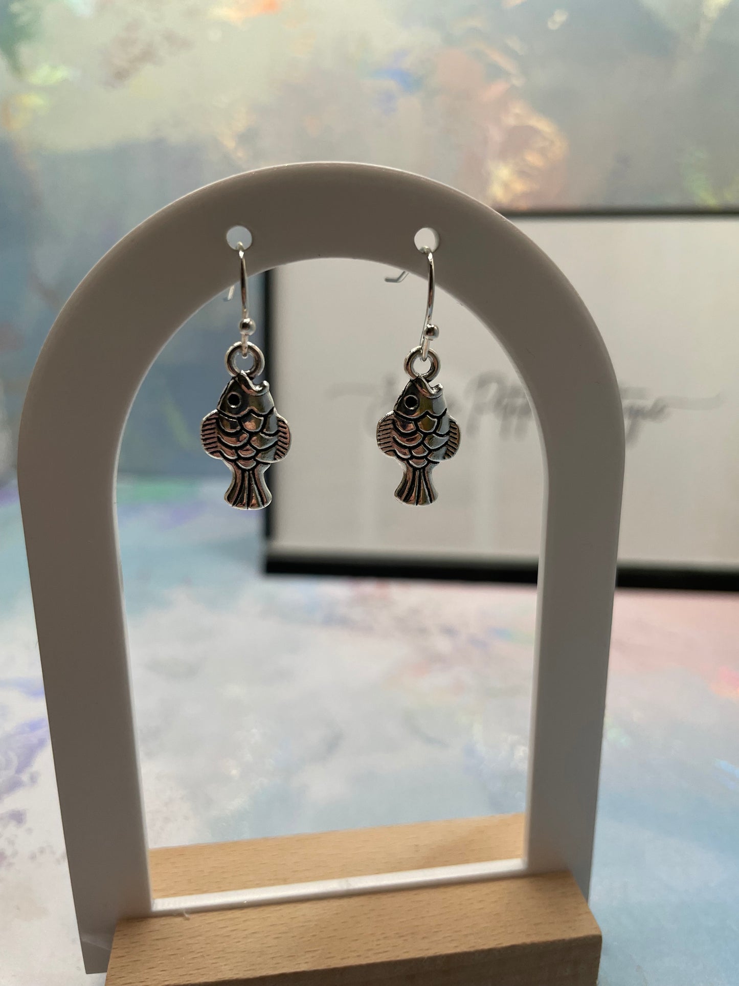Boucles d'oreilles poisson en argent